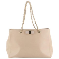 Salvatore Ferragamo Melike Tote Saffiano Leather Medium