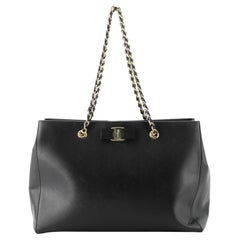 Salvatore Ferragamo Melike Tote Saffiano Leather Medium