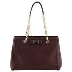 Salvatore Ferragamo Melike Tote Saffiano Leather Small