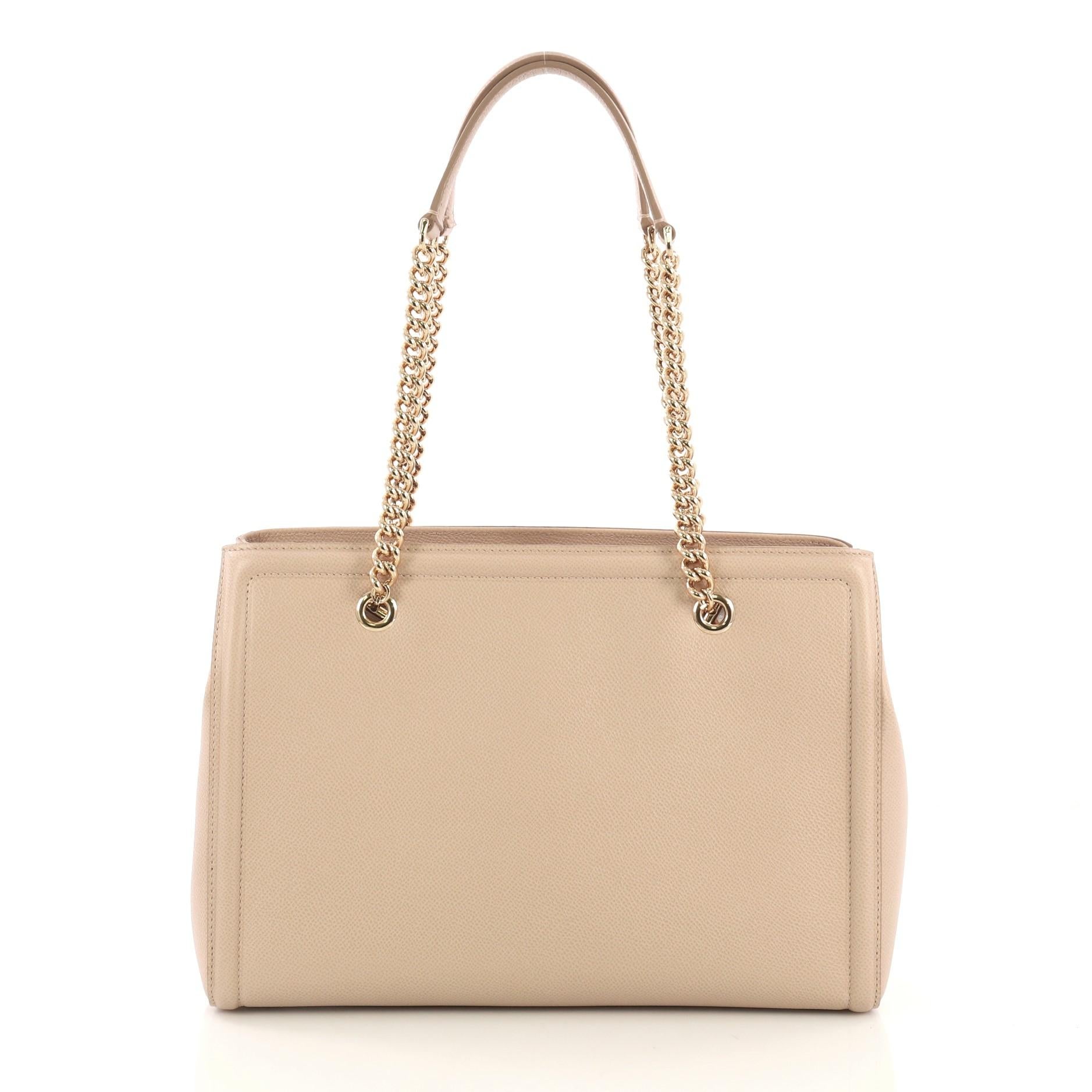 Salvatore Ferragamo MeLike Vara Tote Saffiano Leather Medium In Good Condition In NY, NY