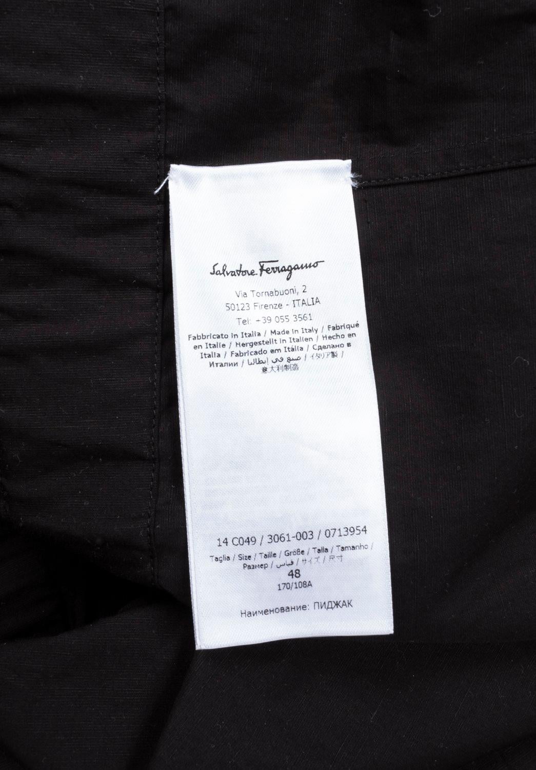 Salvatore Ferragamo Men Jacket Light Summer Safari style shirt Size ITA48/Large For Sale 2