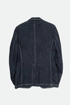 Veste en jean bleue Salvatore Ferragamo pour homme, IT48 M