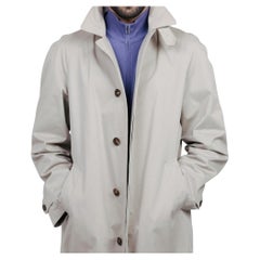 Trench da uomo in cotone color sabbia di Salvatore Ferragamo, taglia 52 – Ottime condizioni