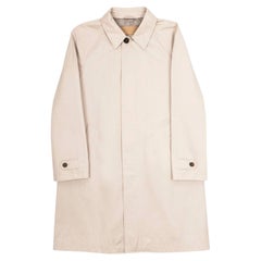 Salvatore Ferragamo Men's Sand Cotton Trench Coat Size 52 – Excellent