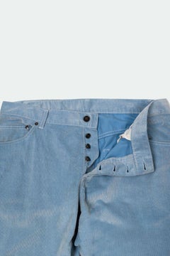 Salvatore Ferragamo Men's Velvet-Like Trousers IT54 XL in Blue