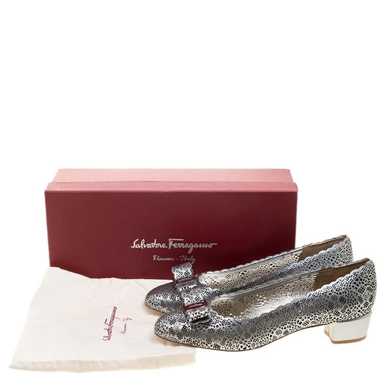 salvatore ferragamo laser cut jelly pumps