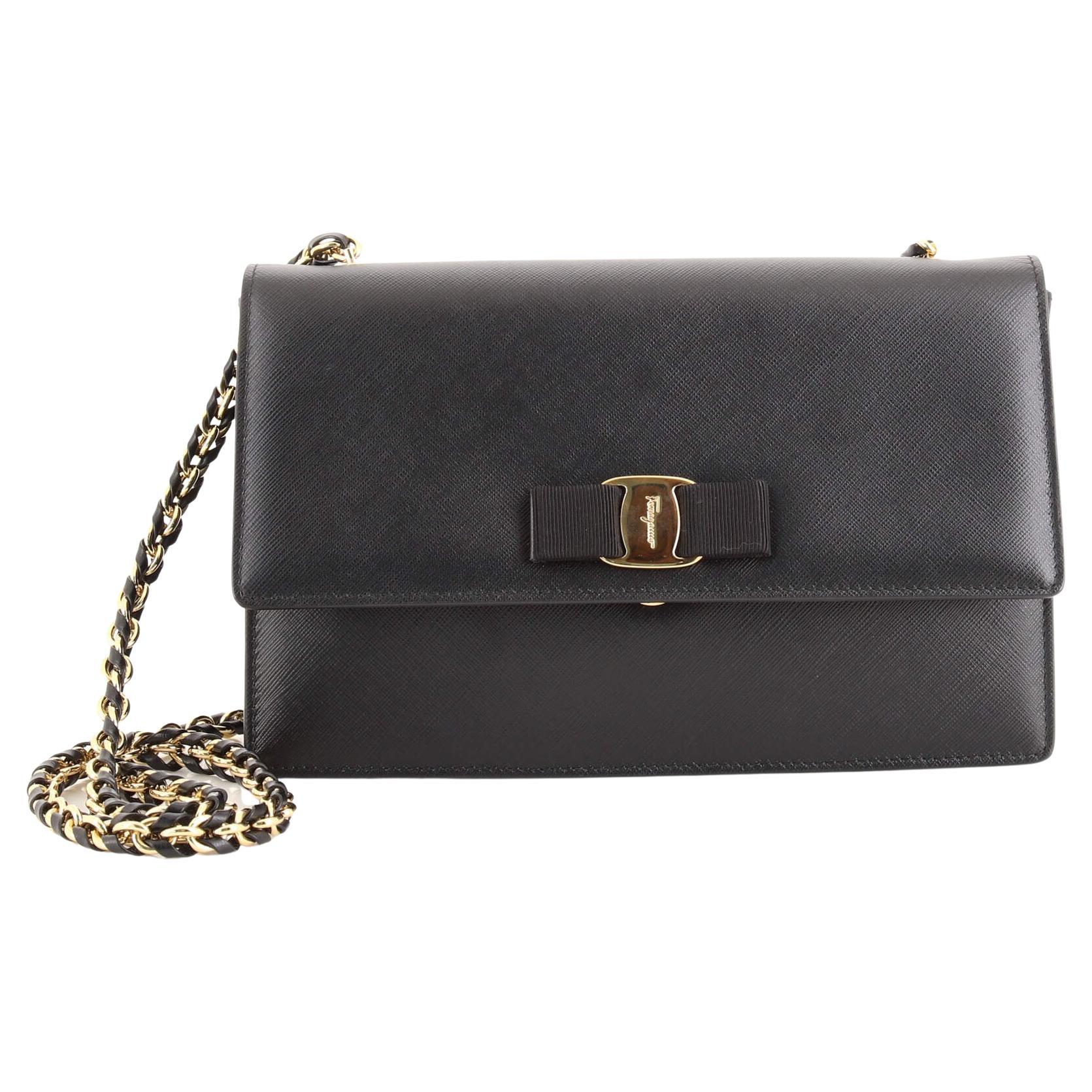 Salvatore Ferragamo Miss Vara Bow Crossbody Bag Leather Medium at