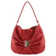 Salvatore Ferragamo Miss Vara Giusy Hobo Leather Large