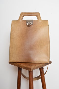 Salvatore Ferragamo Moc Deer Skin Leather Multiway Backpack - Satchel Bag