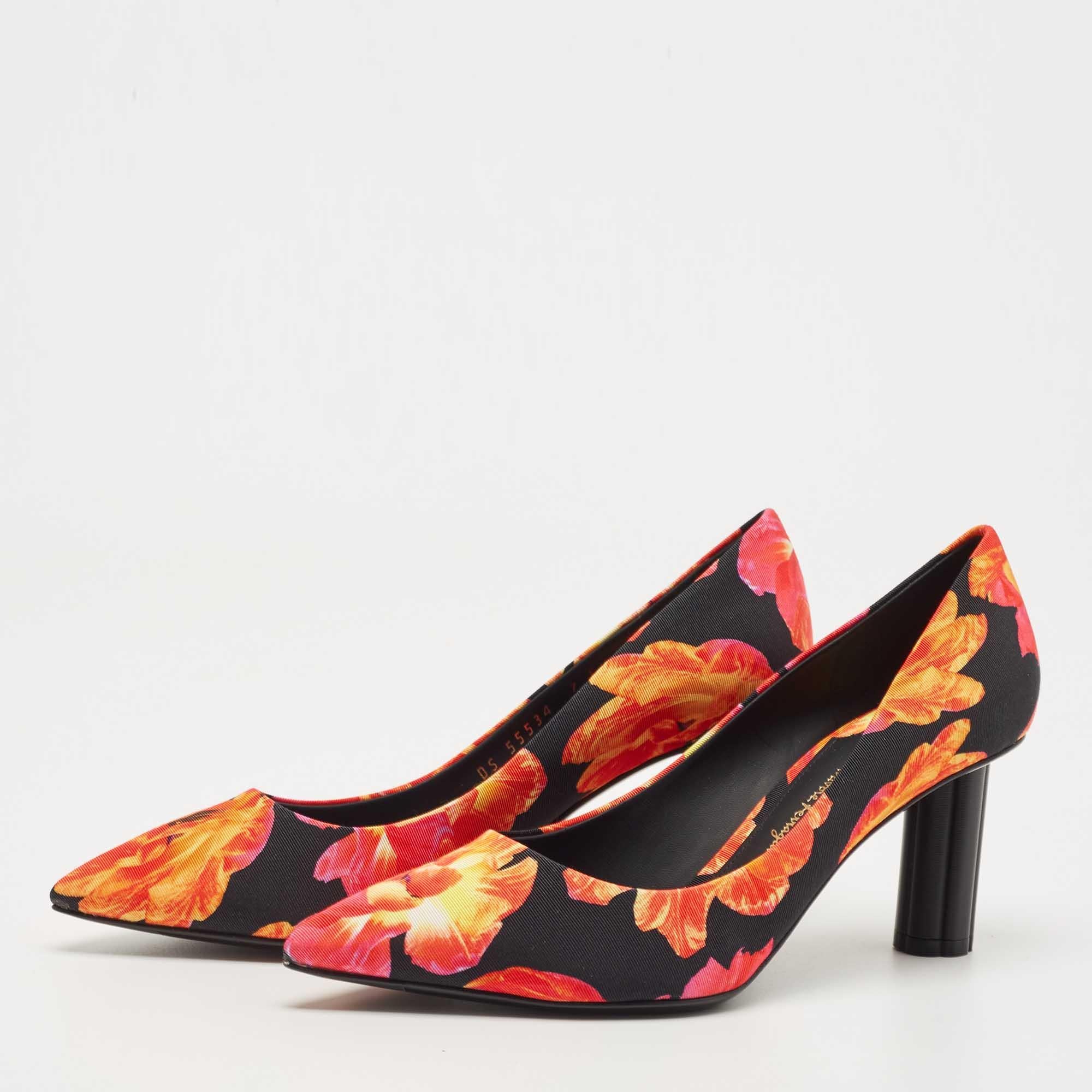 Salvatore Ferragamo Bombas Badia Lienzo Floral Multicolor Talla 37.5 1