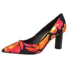 Salvatore Ferragamo Multicolor Floral Fabric Badia Pointed-Toe Pumps Size 39.5