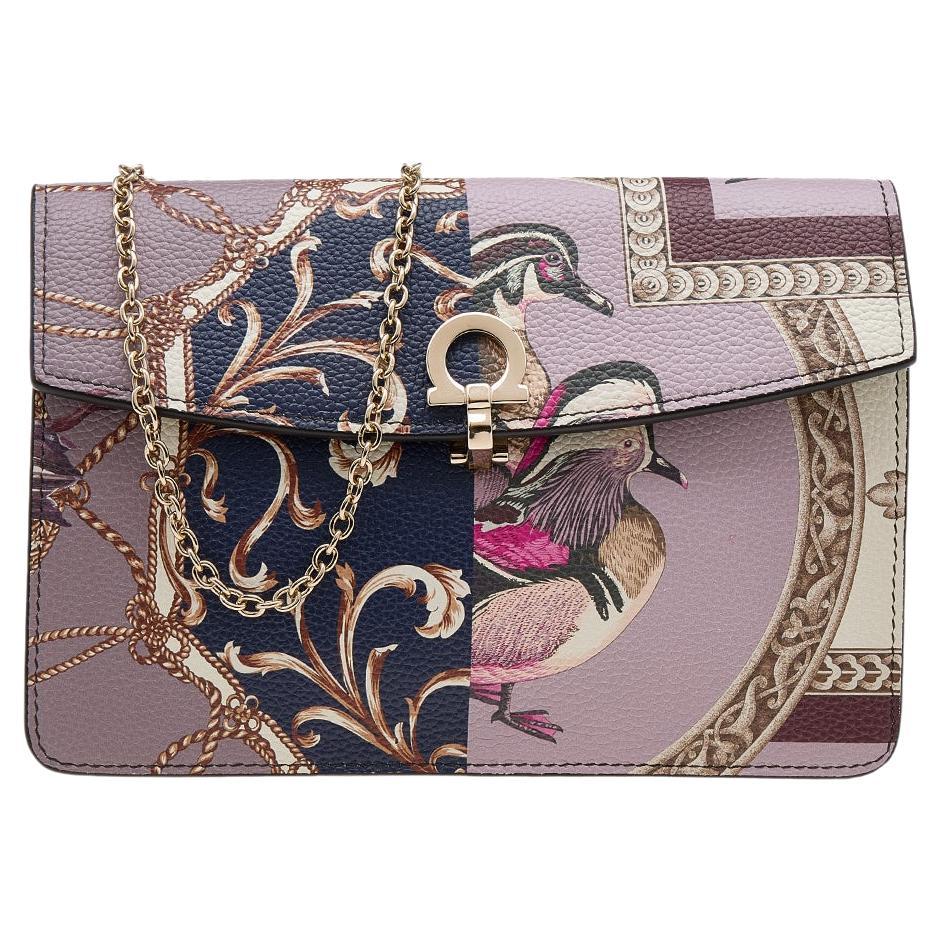 Salvatore Ferragamo Leather Crossbody Bag, Circa 1990's For Sale at