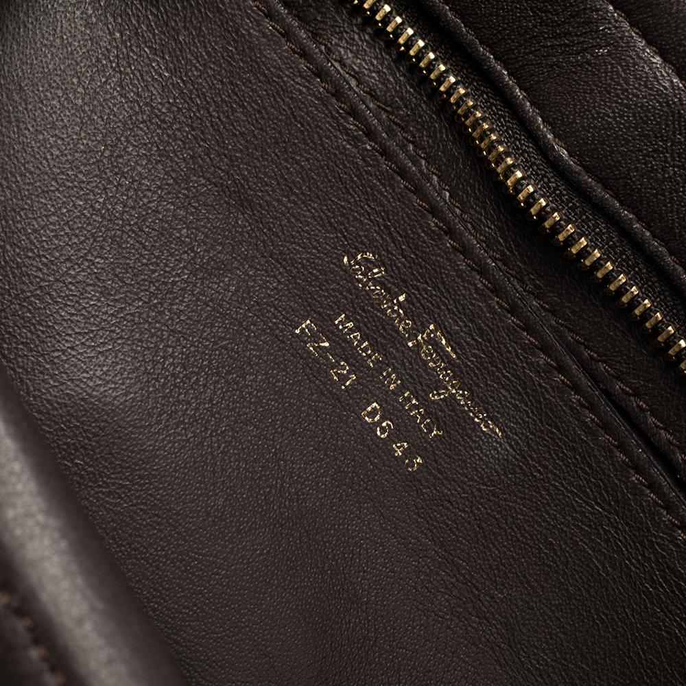Salvatore Ferragamo Mehrfarbige große Sofia Top Handle Bag aus Leder 6
