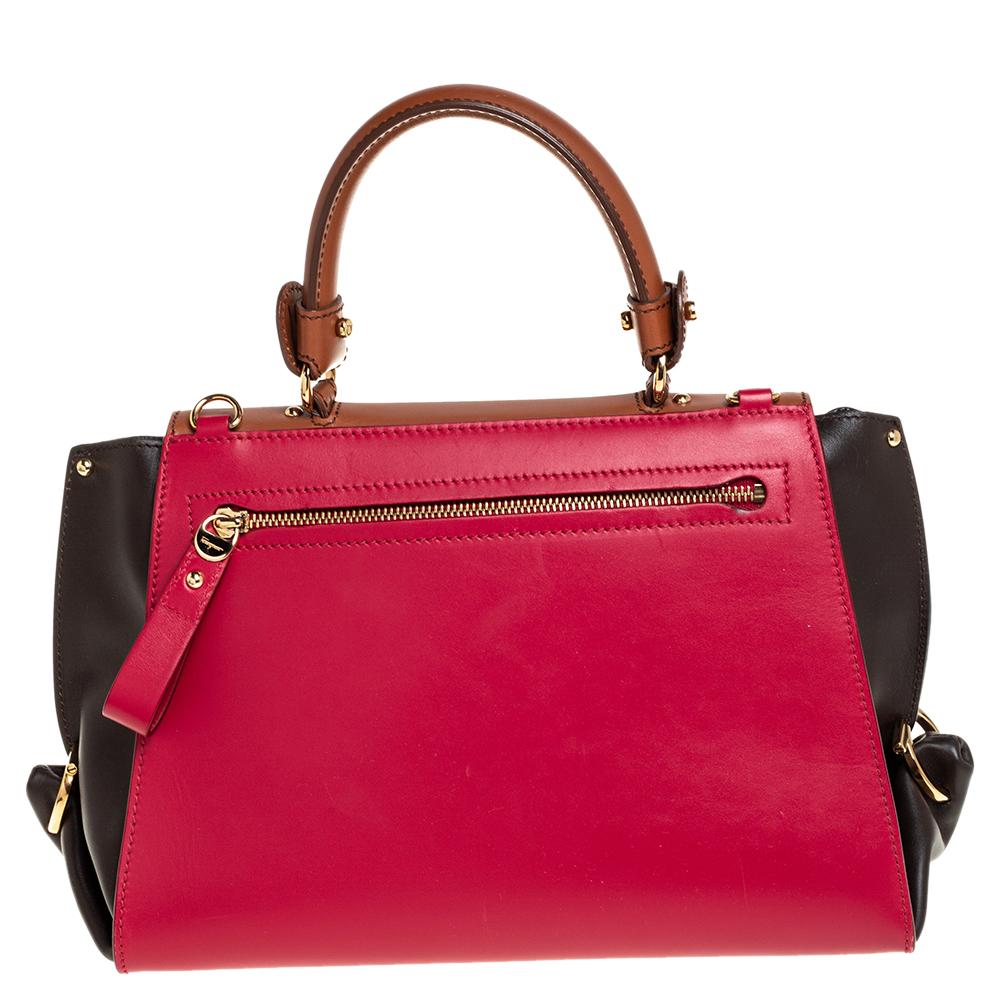 Salvatore Ferragamo Multicolor Leather Medium Sofia Top Handle Bag In Good Condition In Dubai, Al Qouz 2