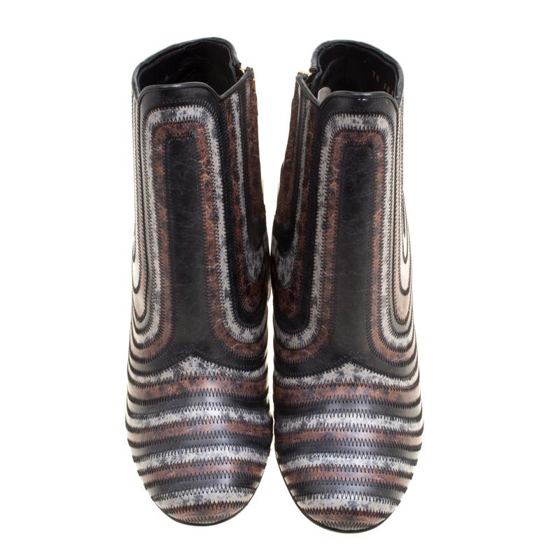 multicolor leather boots