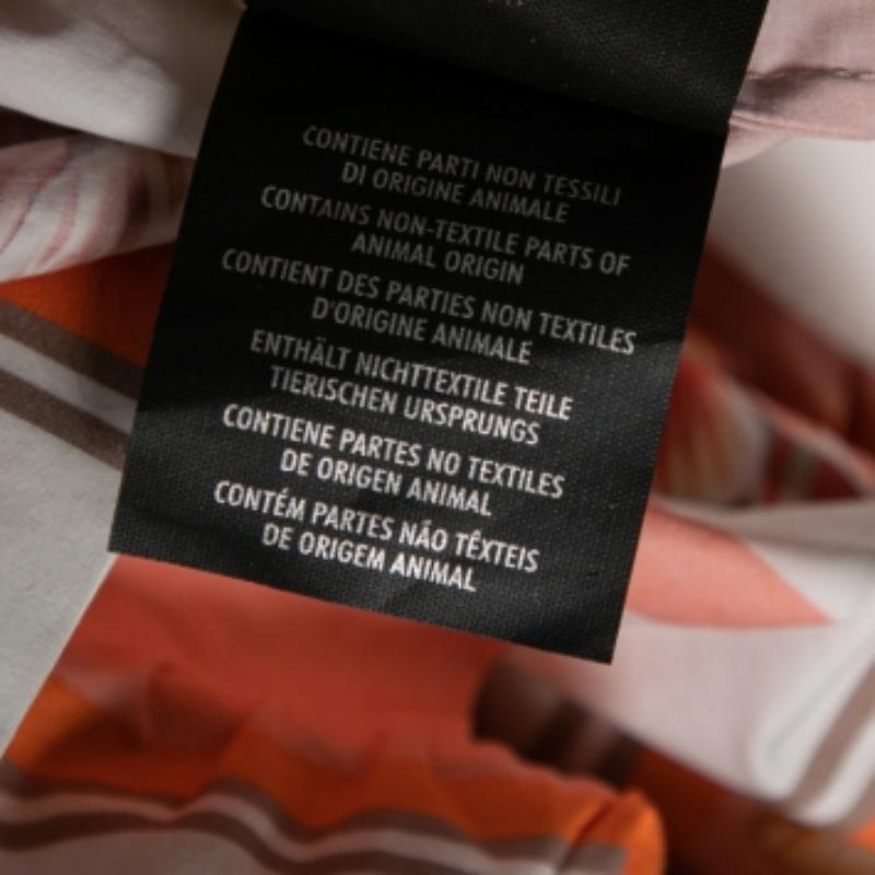 De las mujeres Salvatore Ferragamo Vestido camisero de manga larga con cinturón de algodón estampado multicolor M en venta