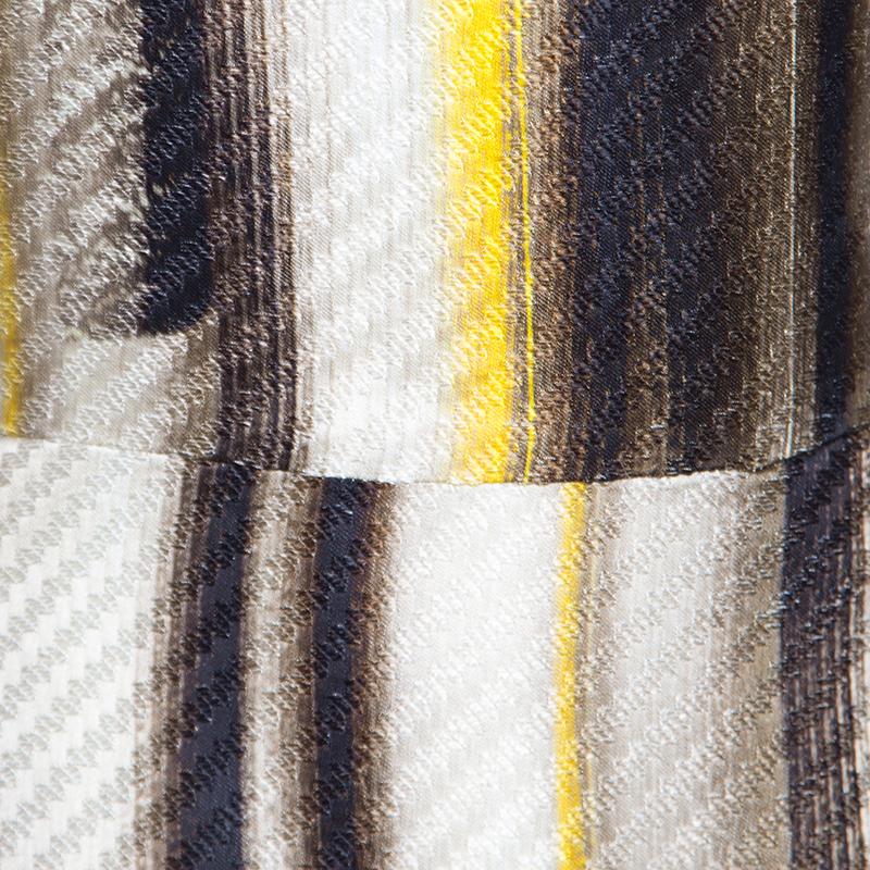 Salvatore Ferragamo Multicolor Printed Sleeveless Asymmetric Dress M In Good Condition In Dubai, Al Qouz 2