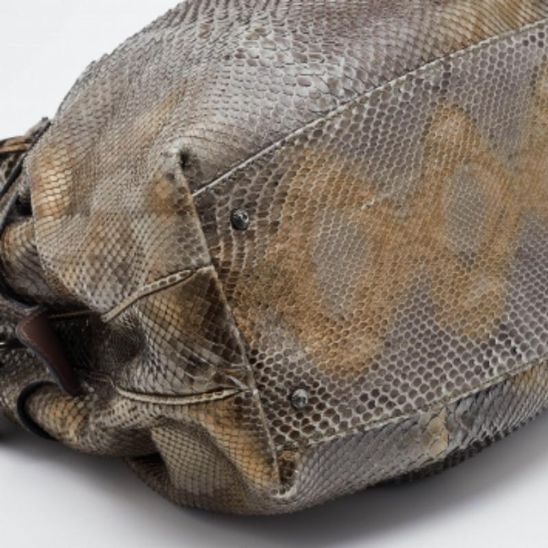 Salvatore Ferragamo Multicolor Python Satchel For Sale 1