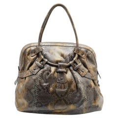 Salvatore Ferragamo Multicolor Python Satchel