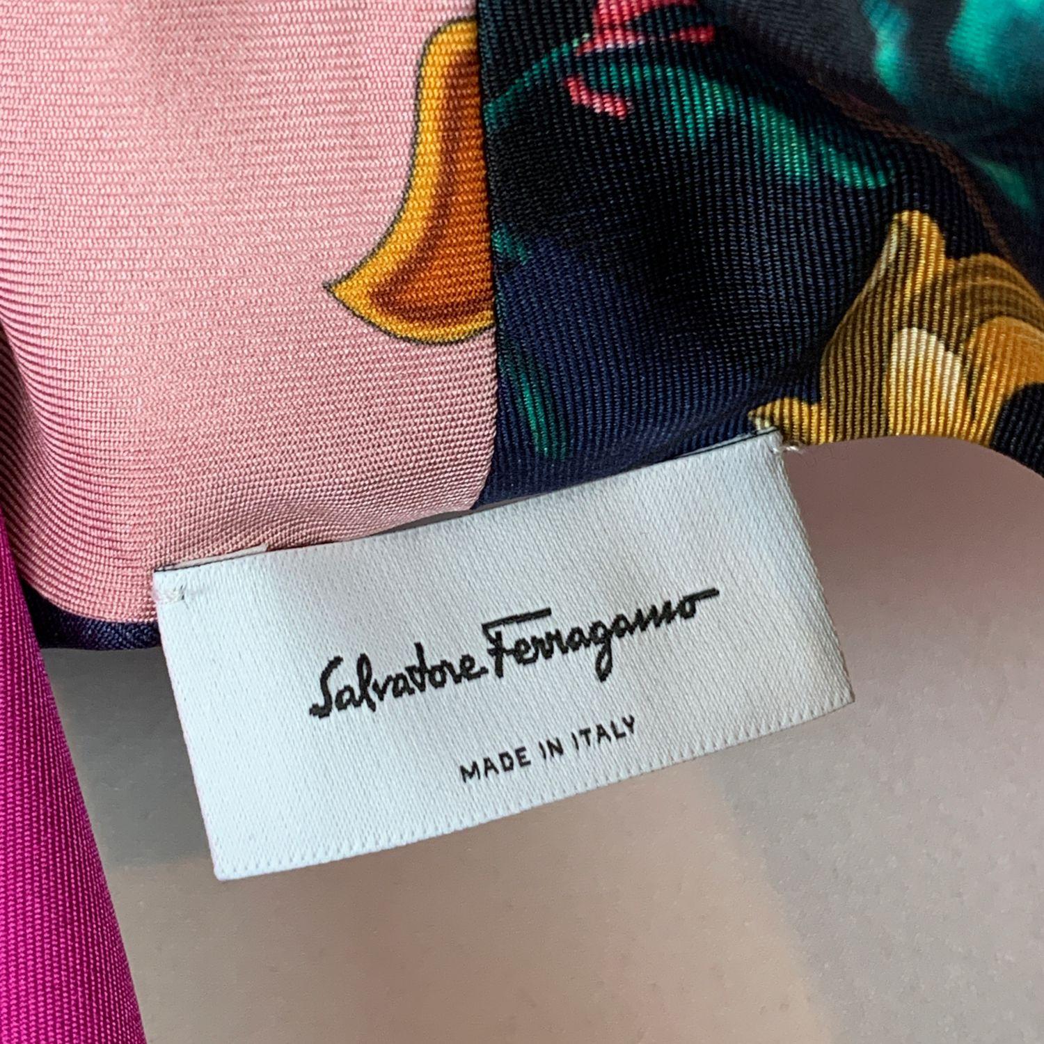 Women's Salvatore Ferragamo Multicolor Silk Printed Pajama Shirt Size 36 IT