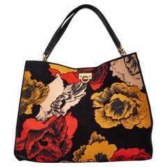 Salvatore Ferragamo Multicolor Trifolio Roses Tote Bag
