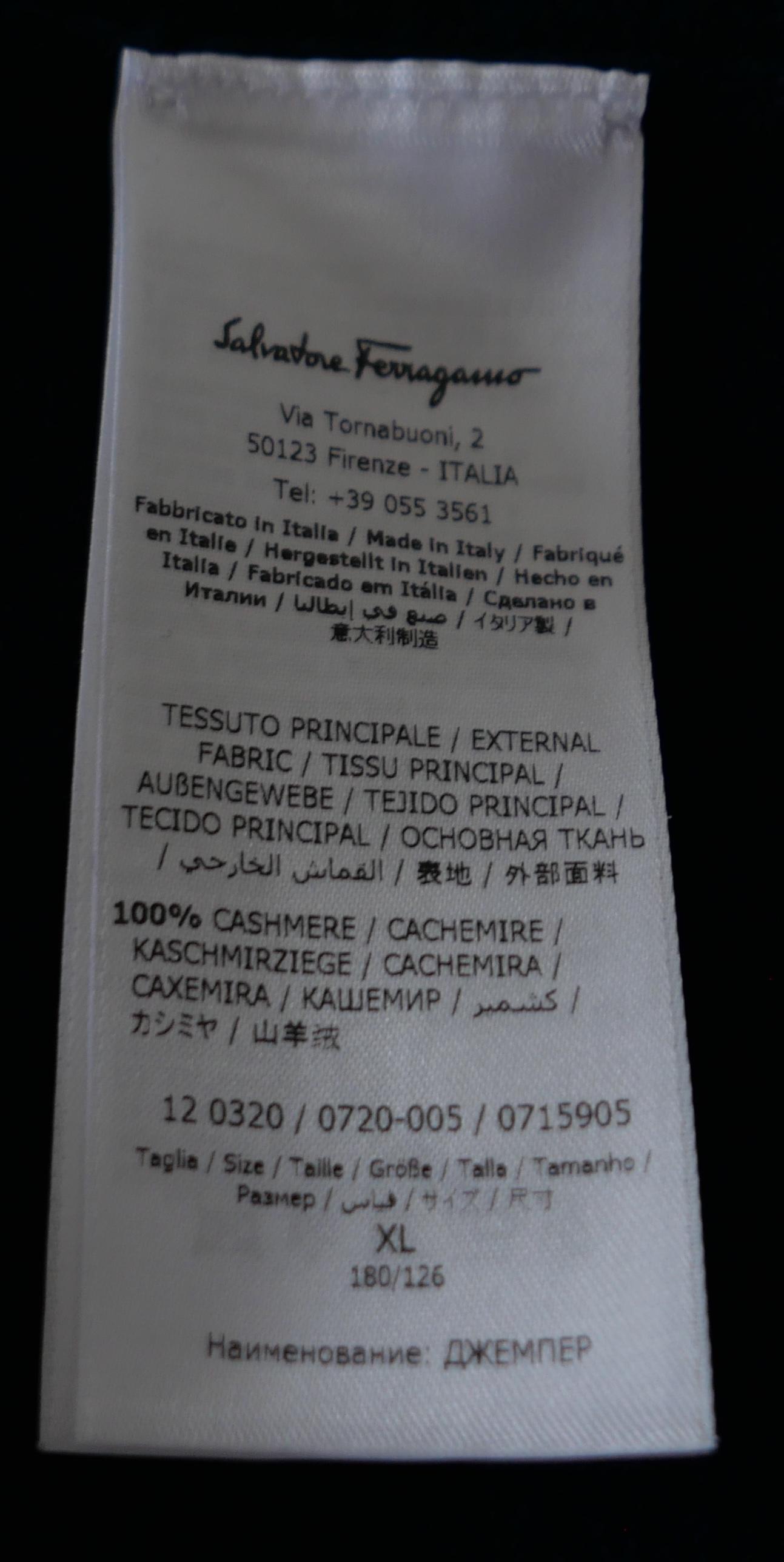Salvatore Ferragamo Marinefarbener Pullover mit halbem Reißverschluss aus Kaschmir Pullover XL 2