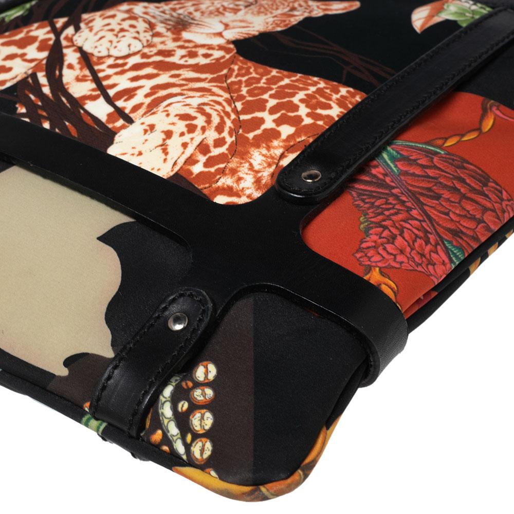 Salvatore Ferragamo Nylon And Leather Jungle Safari Print Shoulder Bag 2