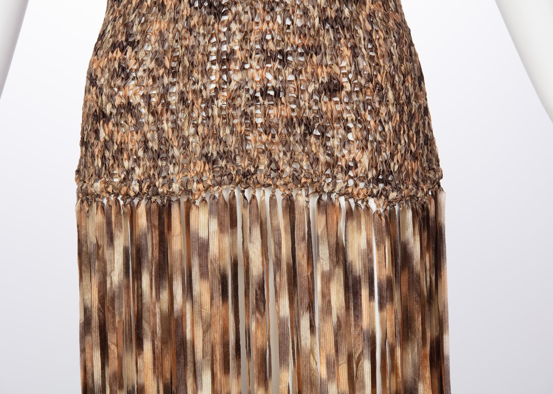 Salvatore Ferragamo Ombre Knit Silk Sleeveless Fringe Maxi Dress New W /Tags 5