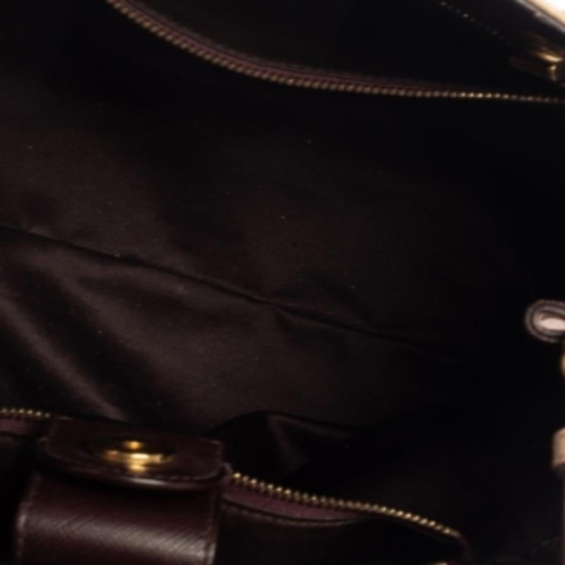 Salvatore Ferragamo Ombre Pink Leather Vany Tote For Sale 2