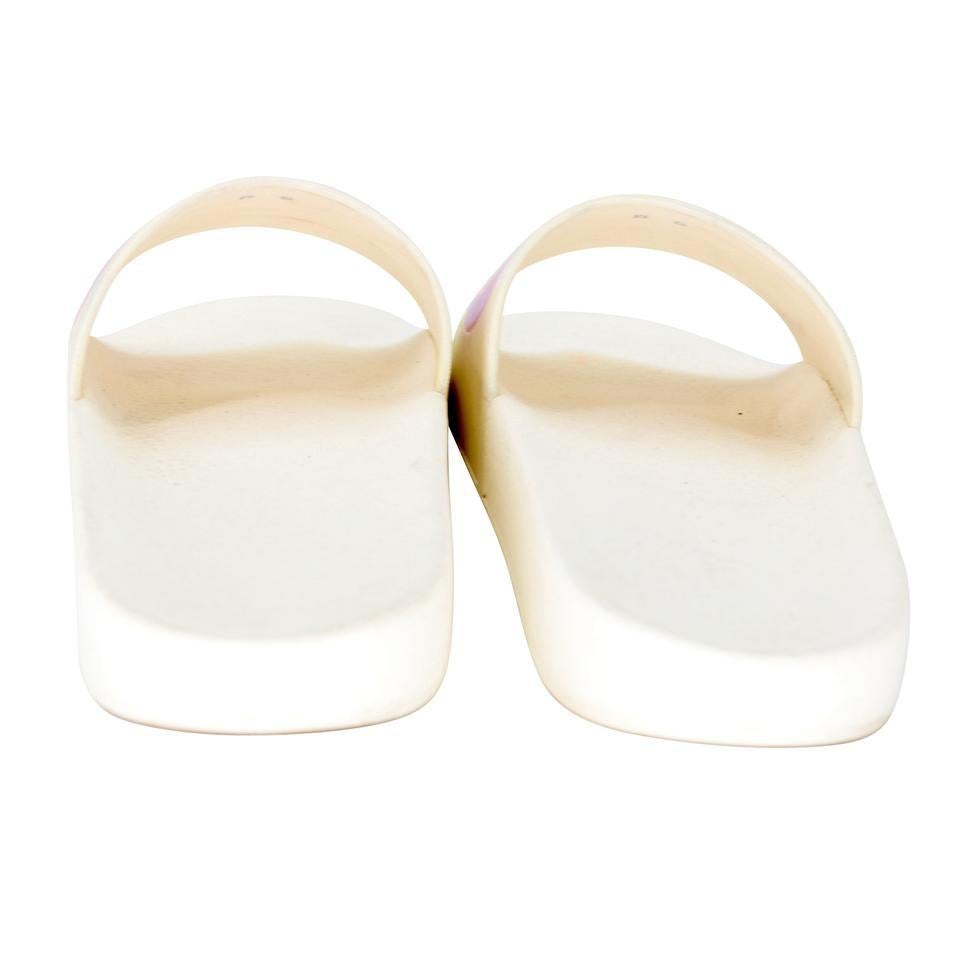 Women's Salvatore Ferragamo Omega Gancini 9 Logo Rubber Slide On Sandals SF-S06013P-0006 For Sale