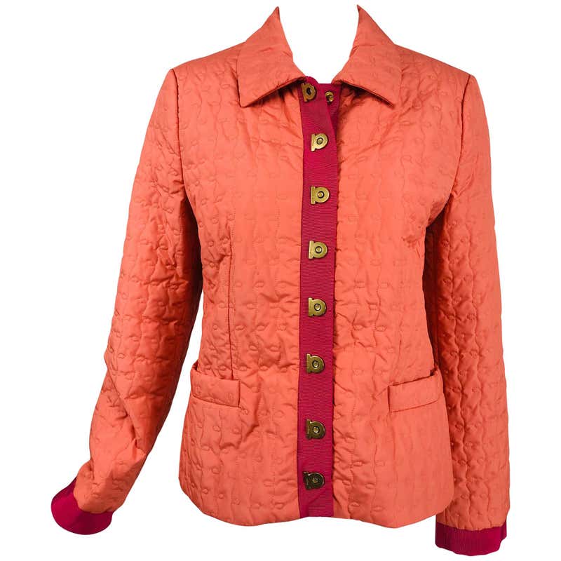 Yves Saint Laurent Hot Pink Colour Block Jacket 1970s For Sale at ...