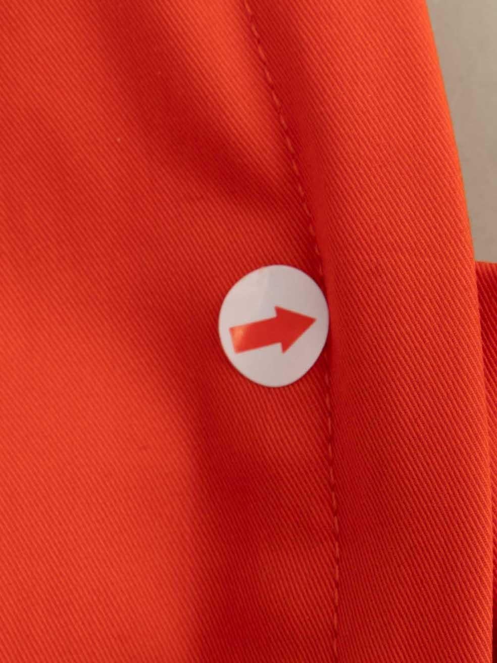 Salvatore Ferragamo Orange Knee Length Dress Size XL In Good Condition For Sale In London, GB