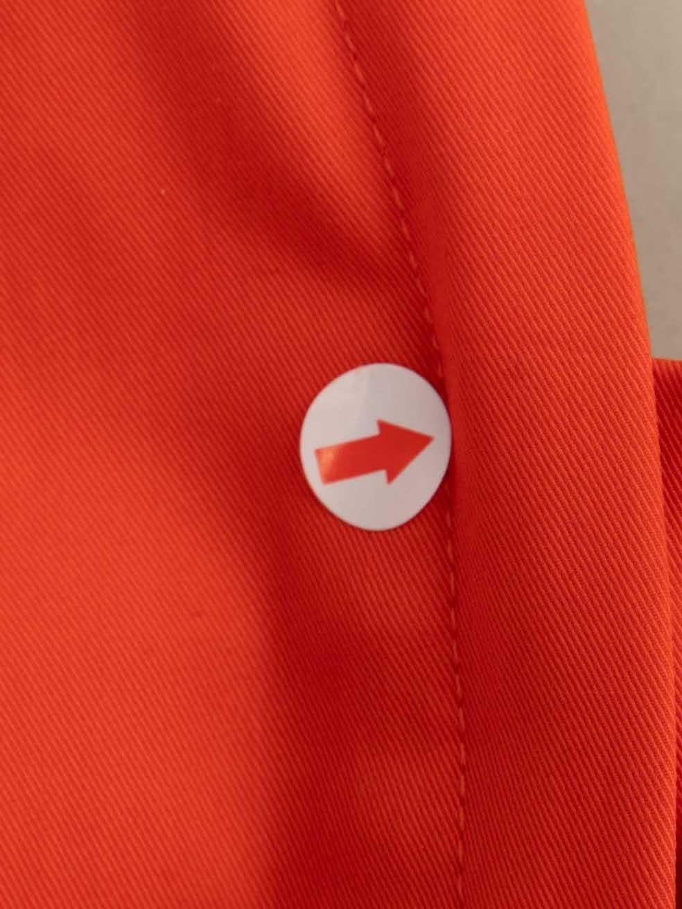 Salvatore Ferragamo Orangefarbenes knielanges Kleid in Knielänge Größe XL Damen im Angebot