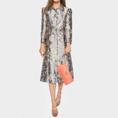 Salvatore Ferragamo Orange Leather Gancini Wristlet Clutch