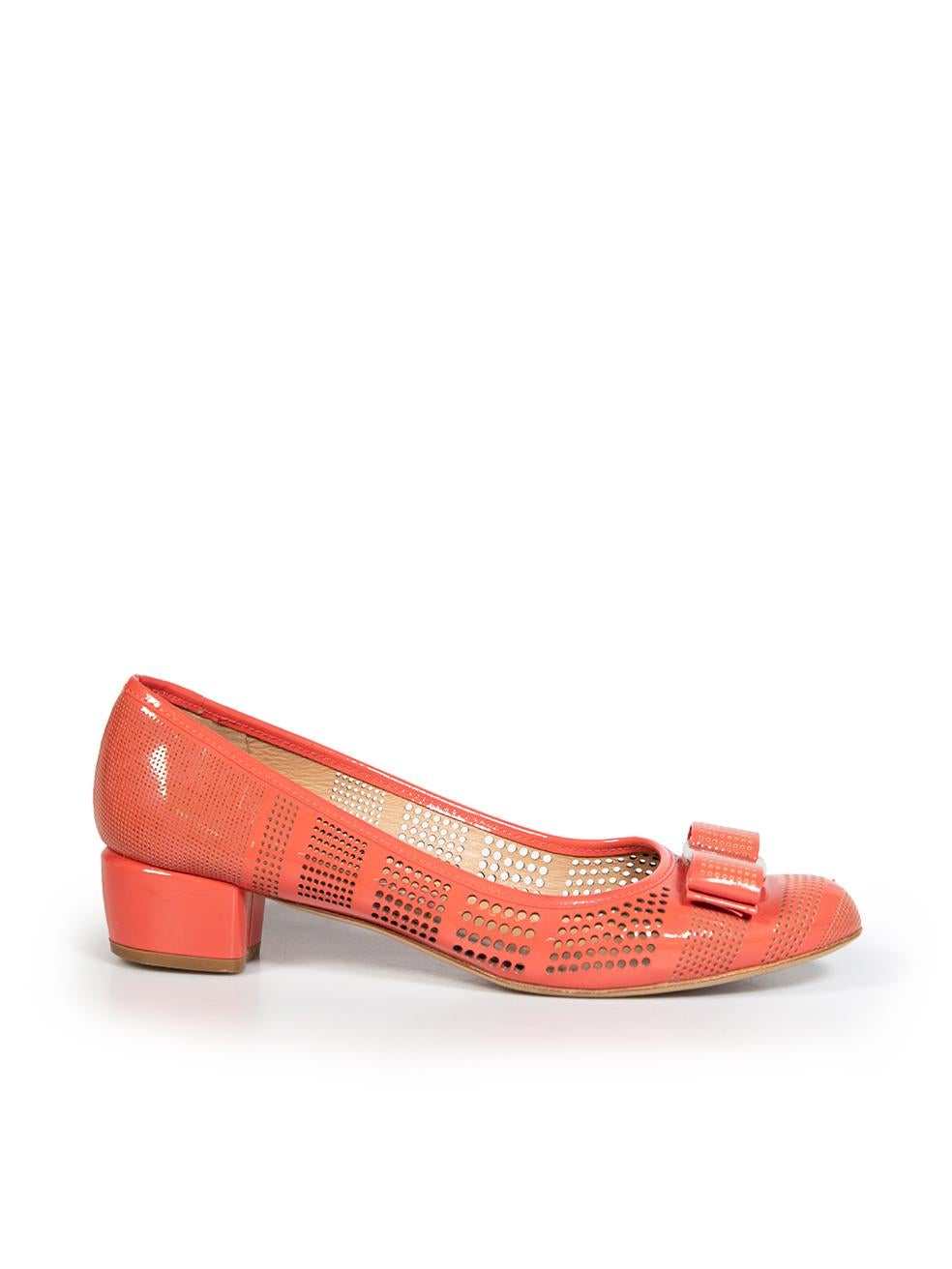 CONDITION is Good. Minor wear to ballet flats is evident. Discolouration marks on the hardware on the toe box and the insoles of both shoes. Abrasion mark is evident to the front tip of the right shoe, discolouration to the back and scratches to the