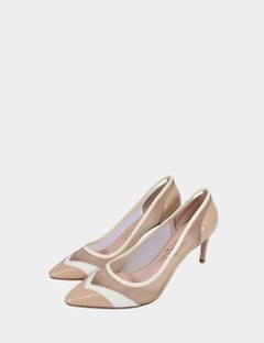 Salvatore Ferragamo escarpins en cuir verni et filet taille US 8 C