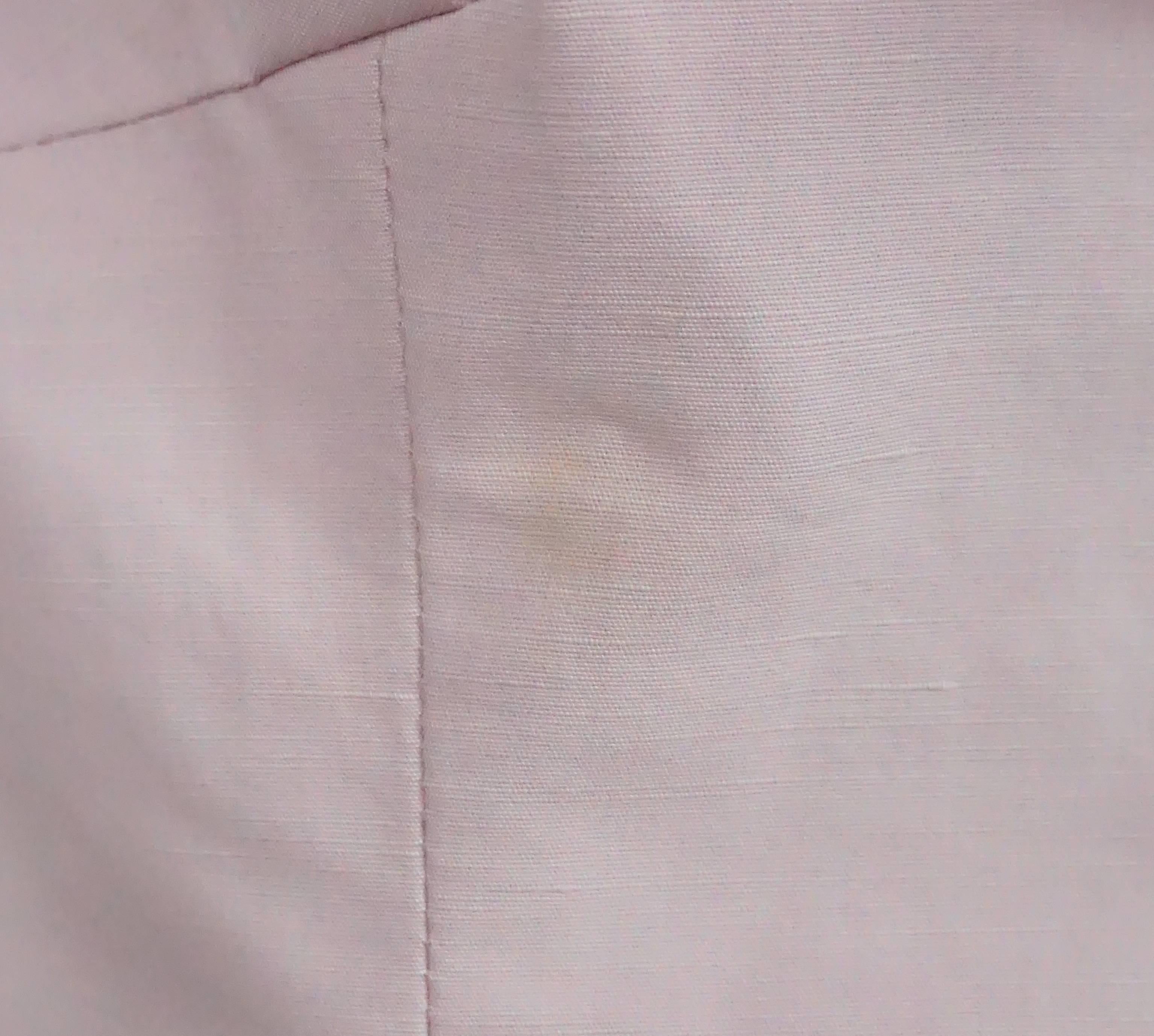 Women's Salvatore Ferragamo Pink Cotton and Linen Blend Top S / S For Sale