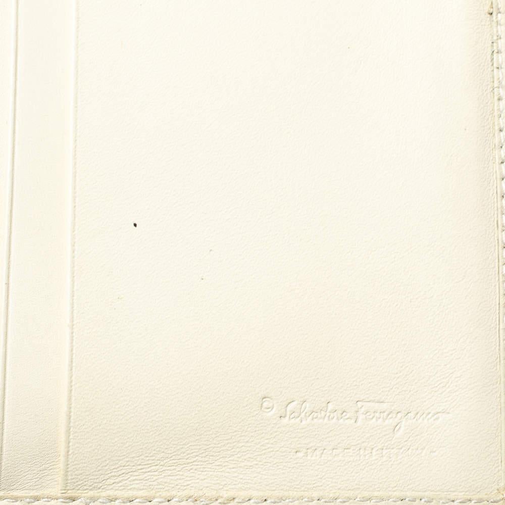 Salvatore Ferragamo Pink/Cream Gancini Canvas and Leather Wallet 3