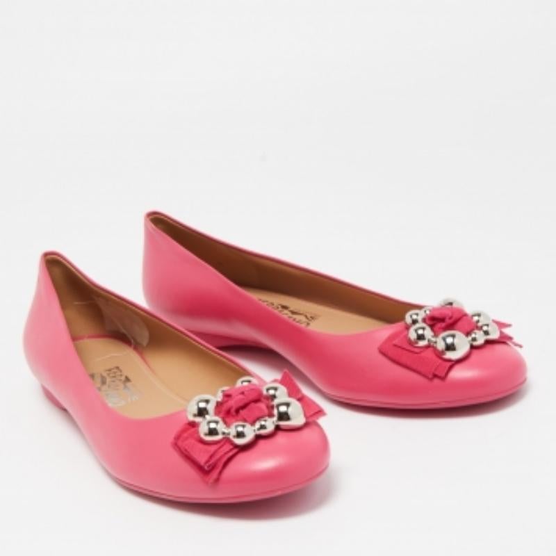 Salvatore Ferragamo Bailarinas Piel Rosa Talla 41 2