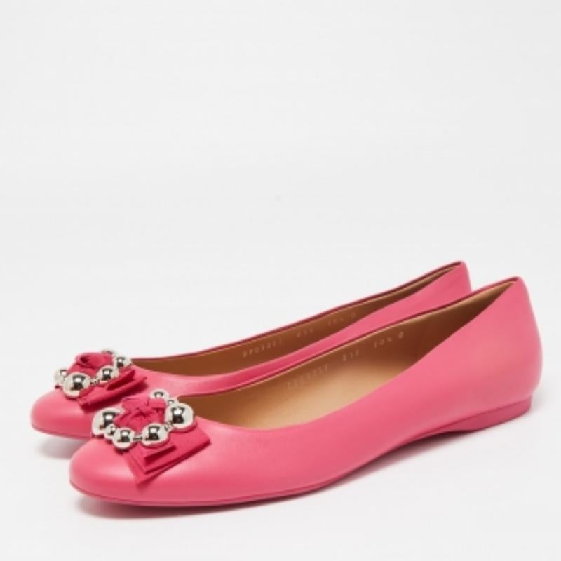 Salvatore Ferragamo Bailarinas Piel Rosa Talla 41 4