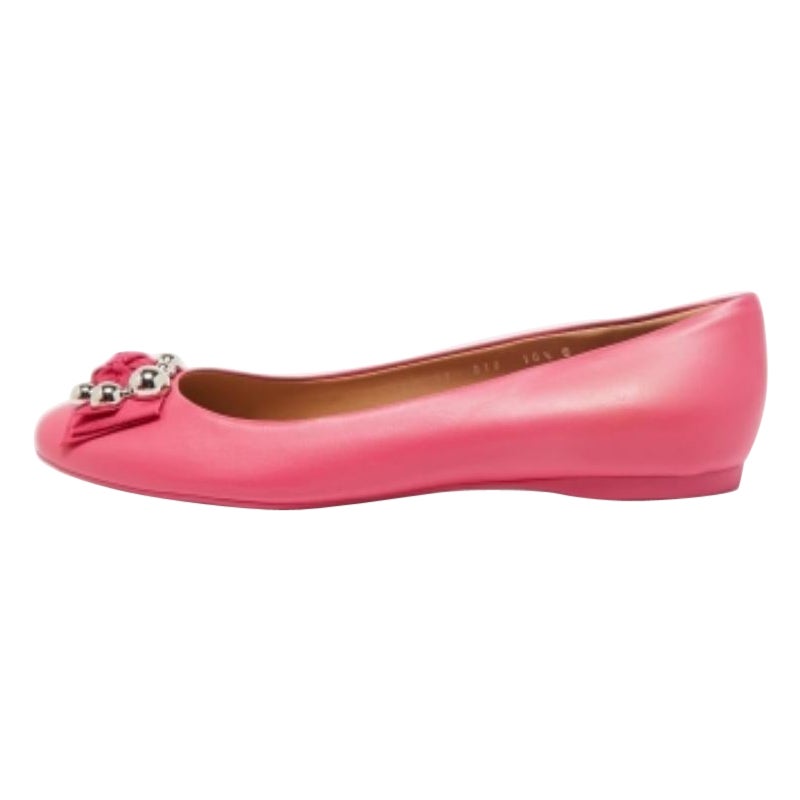 Salvatore Ferragamo Chaussures de ballet en cuir rose taille 41