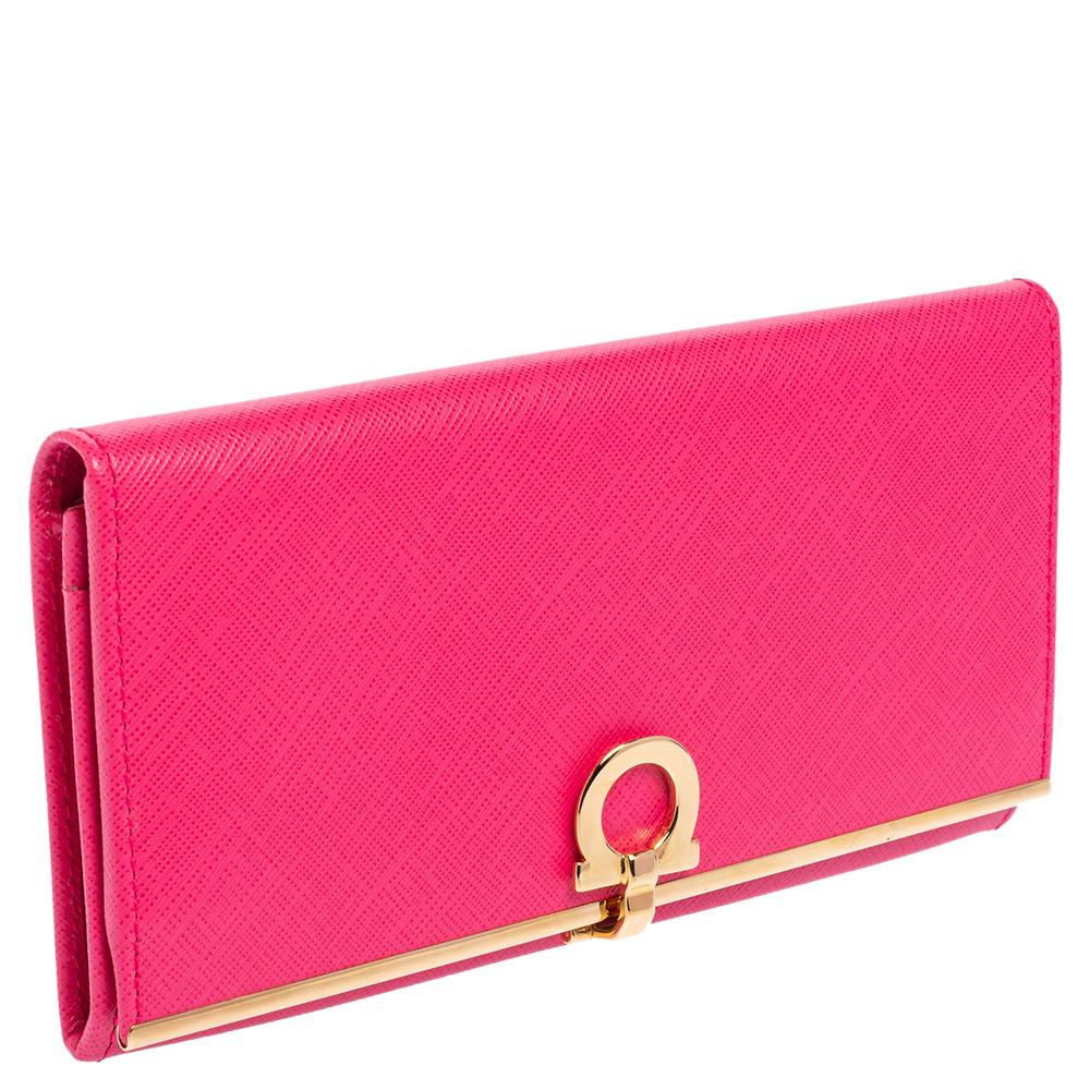 pink ferragamo wallet