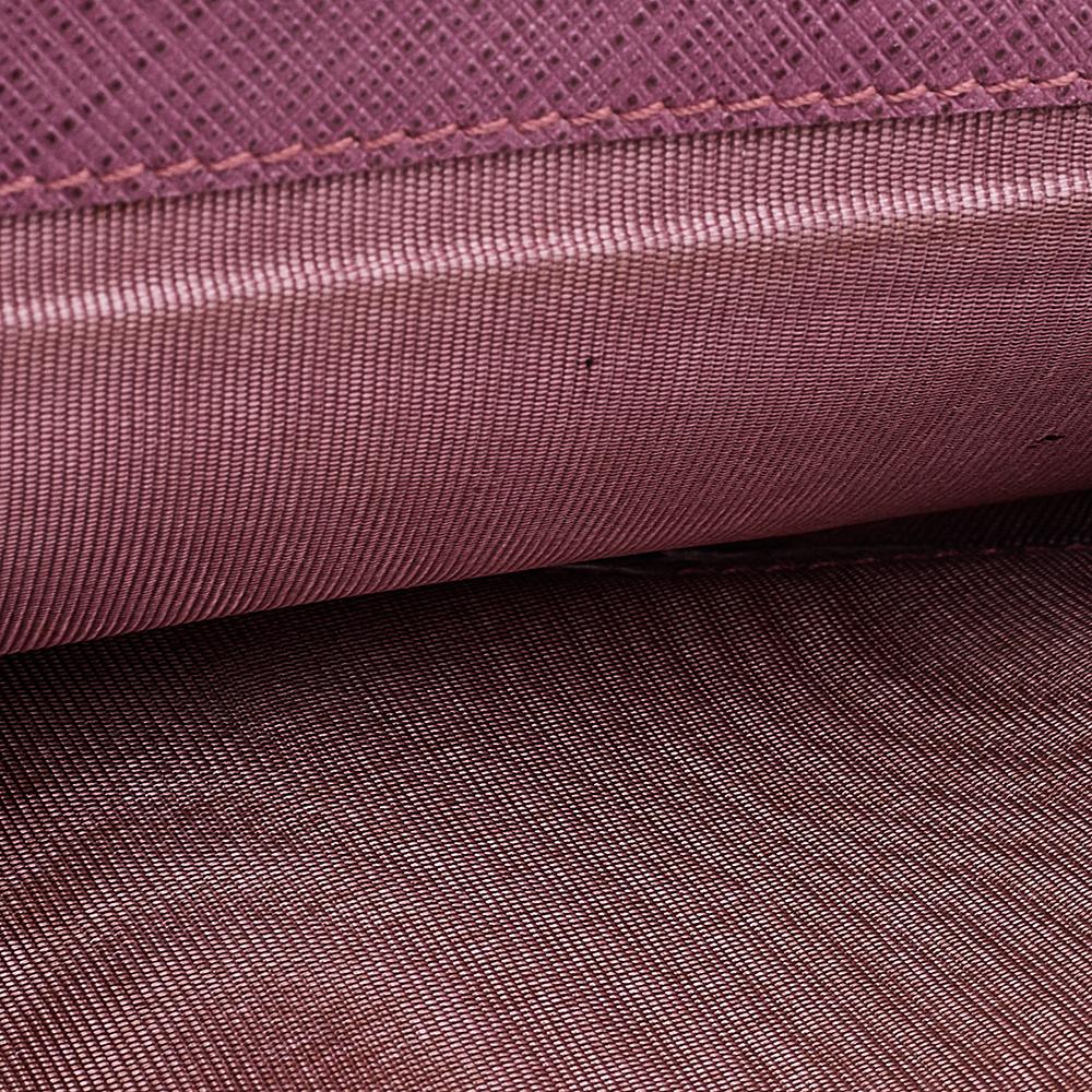 Women's Salvatore Ferragamo Pink Leather Gancini Clip Continental Wallet