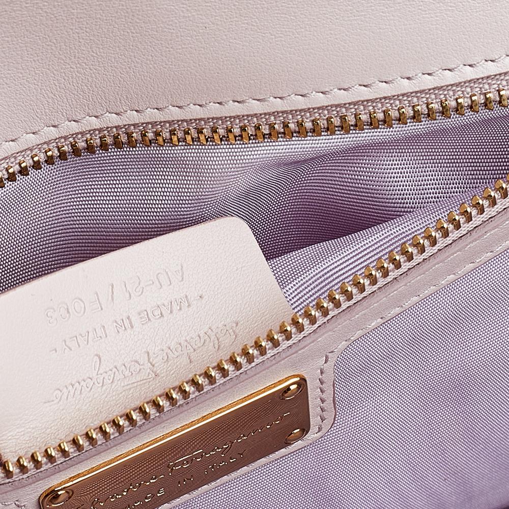 Women's Salvatore Ferragamo Pink Leather Ginny Crossbody Bag