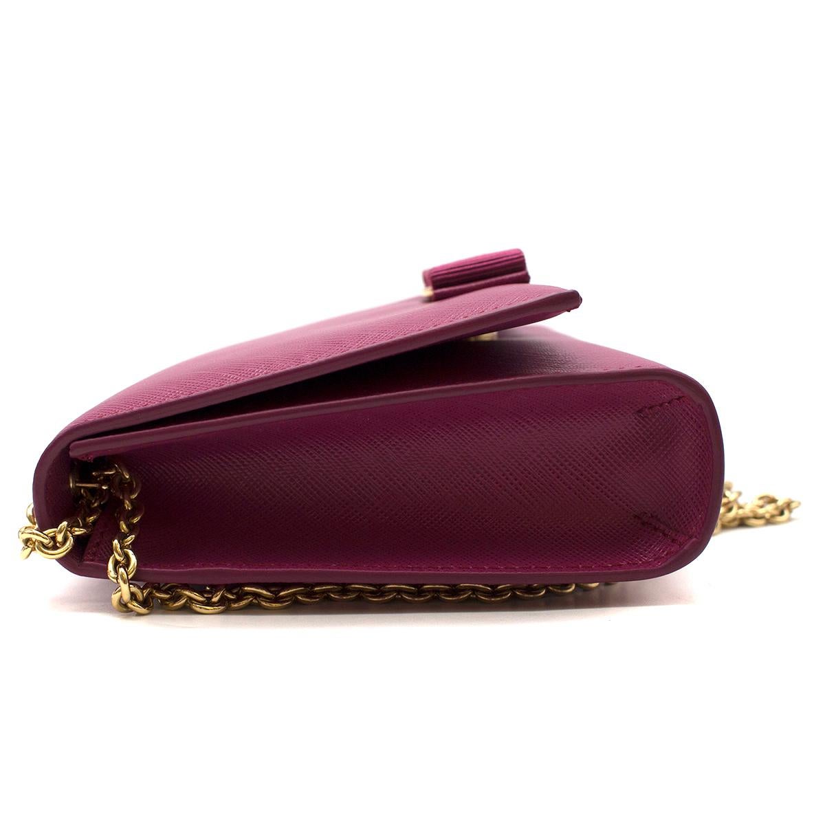 Salvatore Ferragamo Pink Leather Medium Ginny Shoulder Bag In Excellent Condition In London, GB