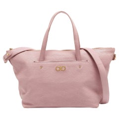 Salvatore Ferragamo Pink Leather Mika Tote