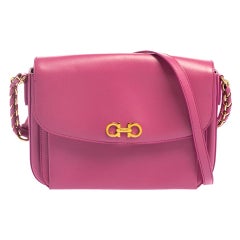 Salvatore Ferragamo Pink Leather Sandrine Shoulder Bag