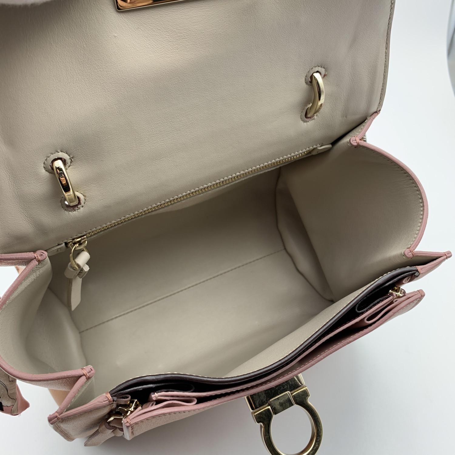 Salvatore Ferragamo Pink Leather Sofia Satchel Bag Handbag 4
