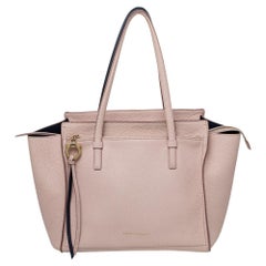 Salvatore Ferragamo Pink Pebbled Leather Medium Amy Tote Bag