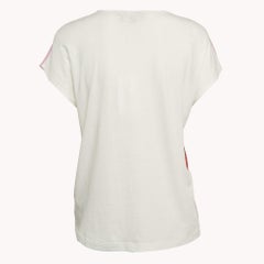 Salvatore Ferragamo Pink Printed Jersey Sequin Detail T-Shirt S